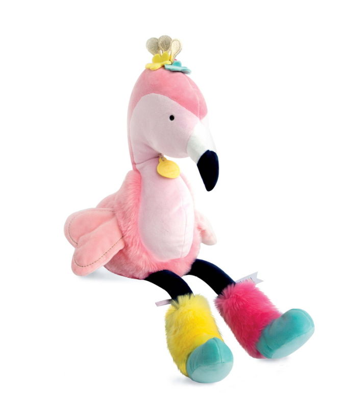  tropicool flamant rose peluche 55 cm 